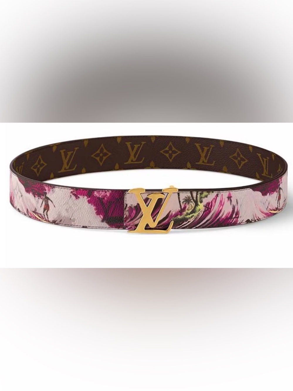 Louis Vuitton 40mm Reversible Belt Pink Men's Barley Used - Like New - Picture 2 of 3